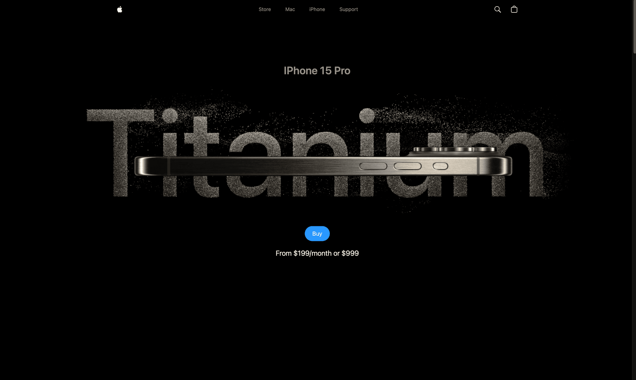 IPhone 15 website clone